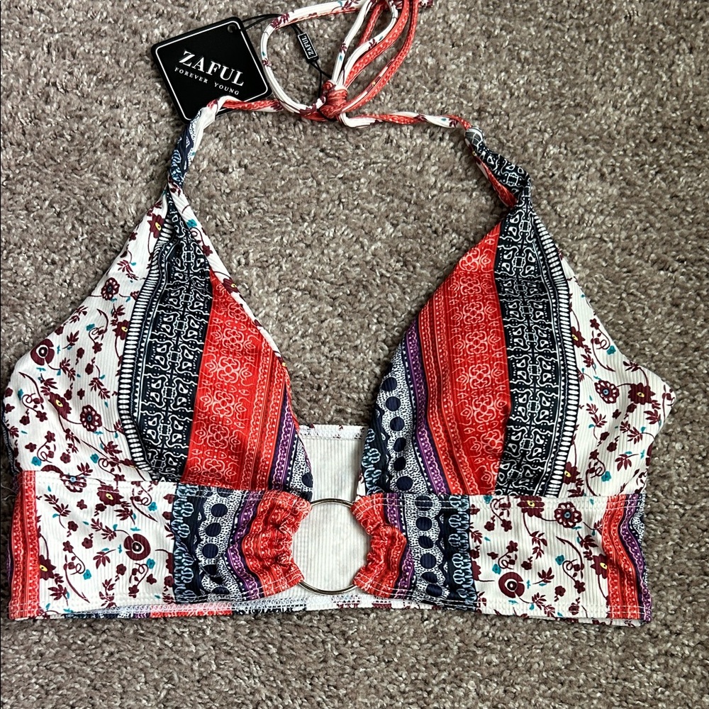 NWT Multicolor Patchwork Bikini Set - Picture 3 of 9